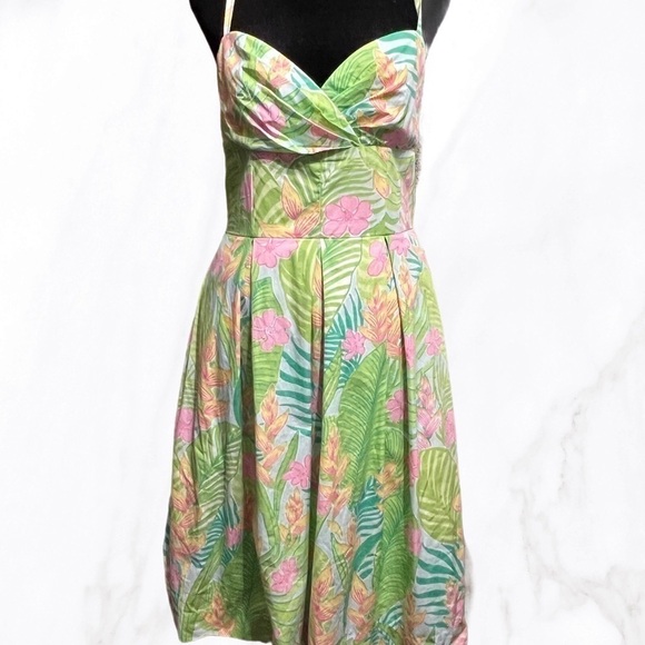 Lilly Pulitzer vintage Botanical Garden in blue ice Dress perfect Easter Spring - Picture 1 of 5